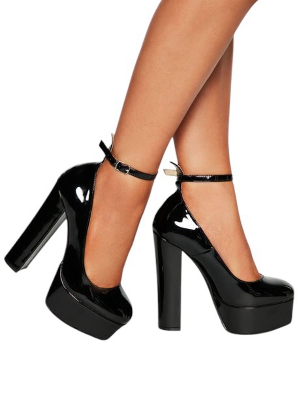 Fashion Nova Black Standing Tall Platform Pumps Womens 8.5